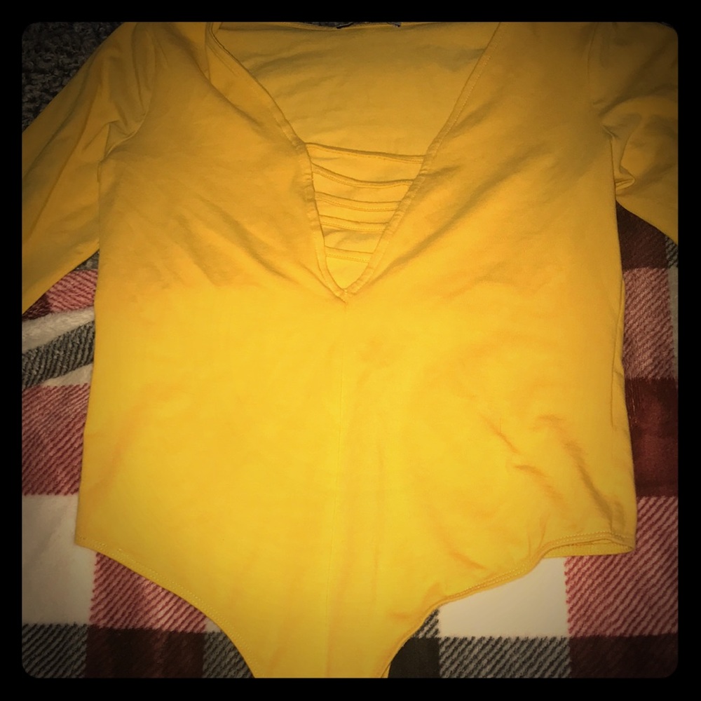 Yellow body suit